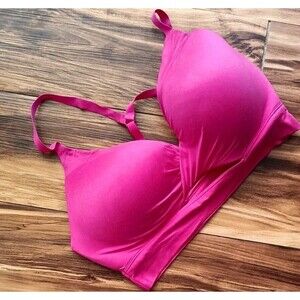 Victoria's Secret Lounge Bra In Size 36D Uplift No Wire Padded Pink Pullover